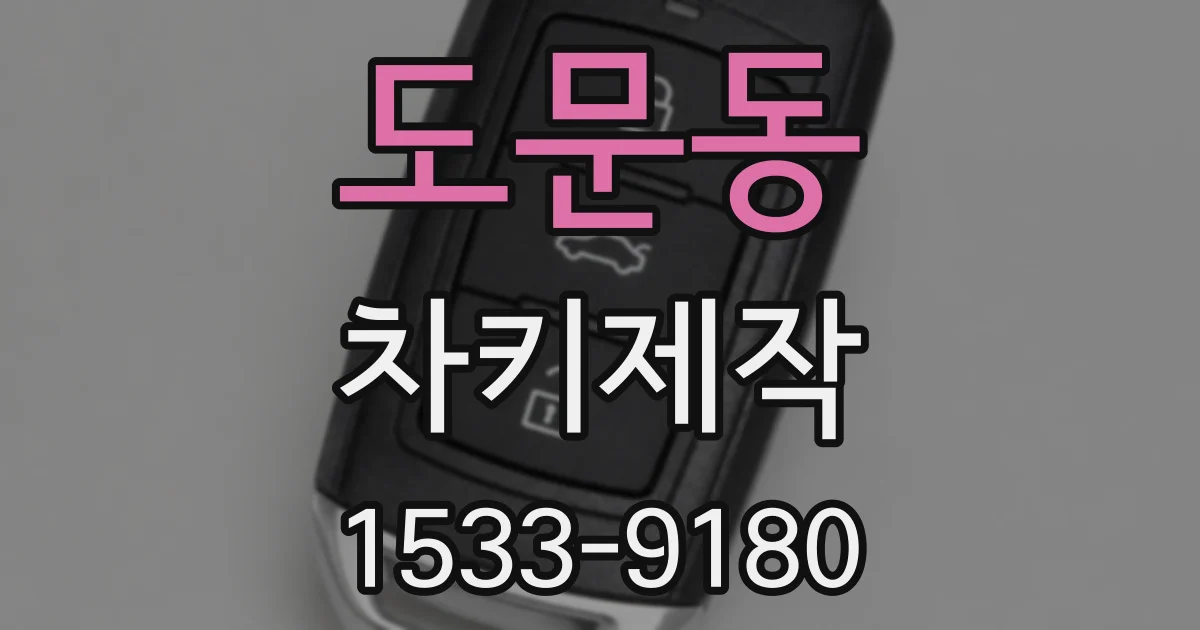 도문동 차키제작
