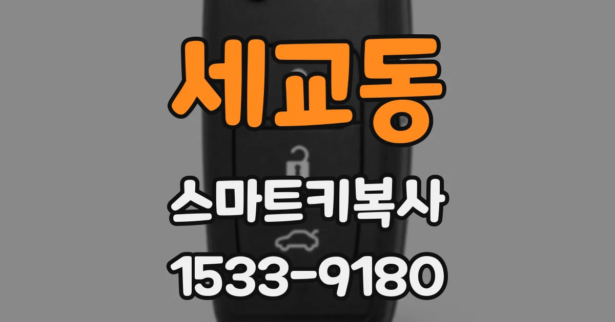 세교동 스마트키복사