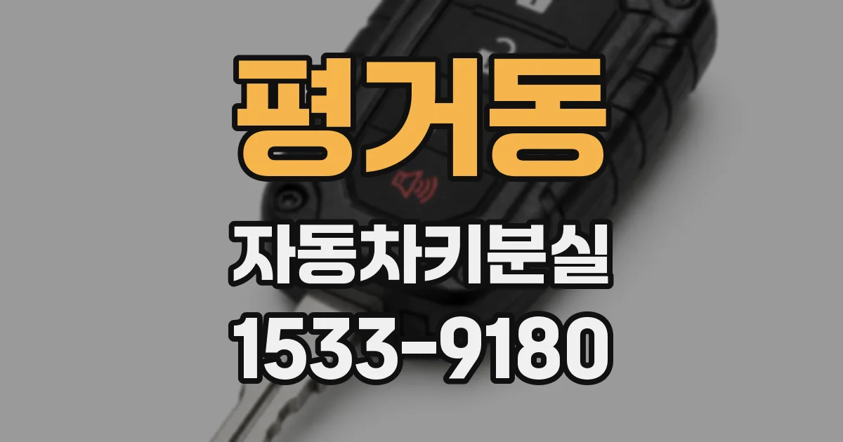 평거동 자동차키분실