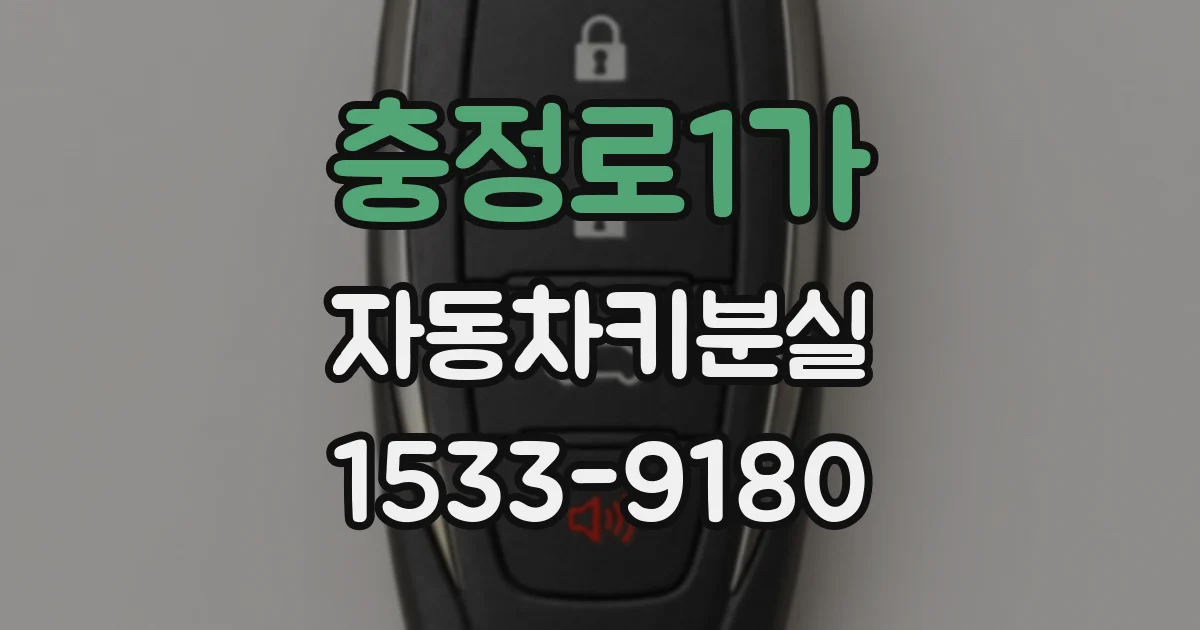 충정로1가 자동차키분실