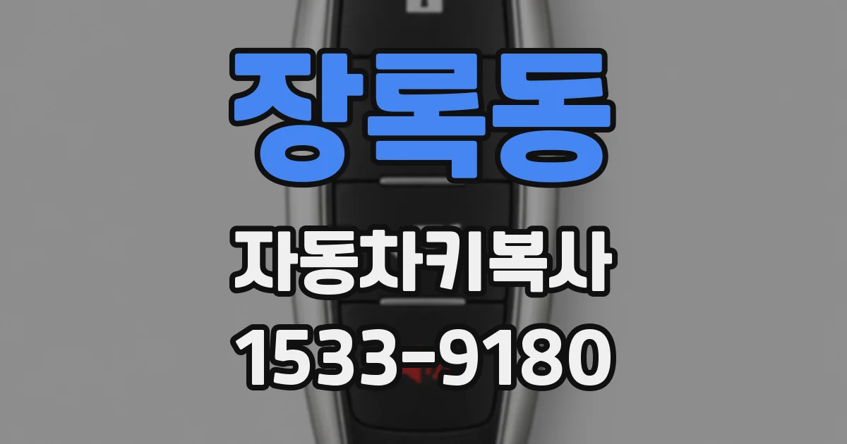 장록동 자동차키복사