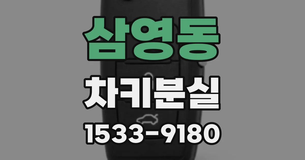삼영동 차키분실