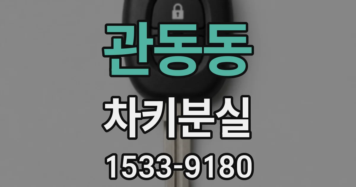 관동동 차키분실