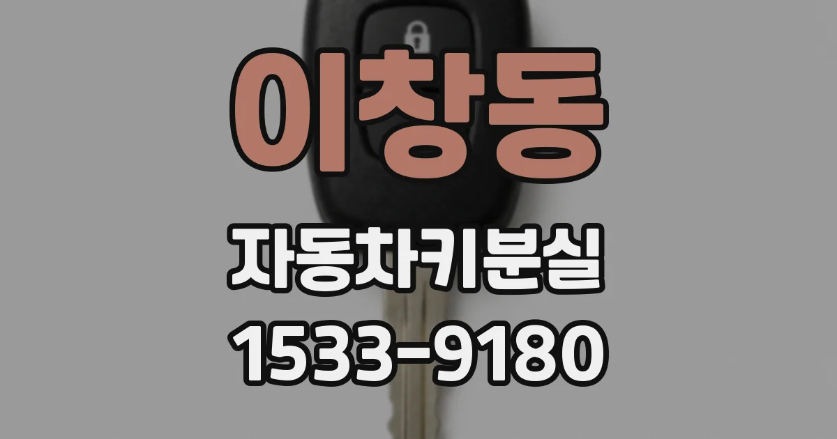 이창동 자동차키분실