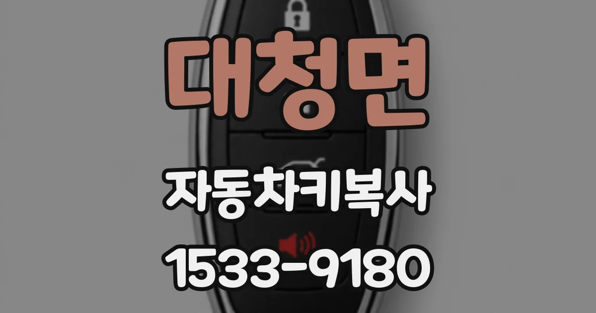 대청면 자동차키복사
