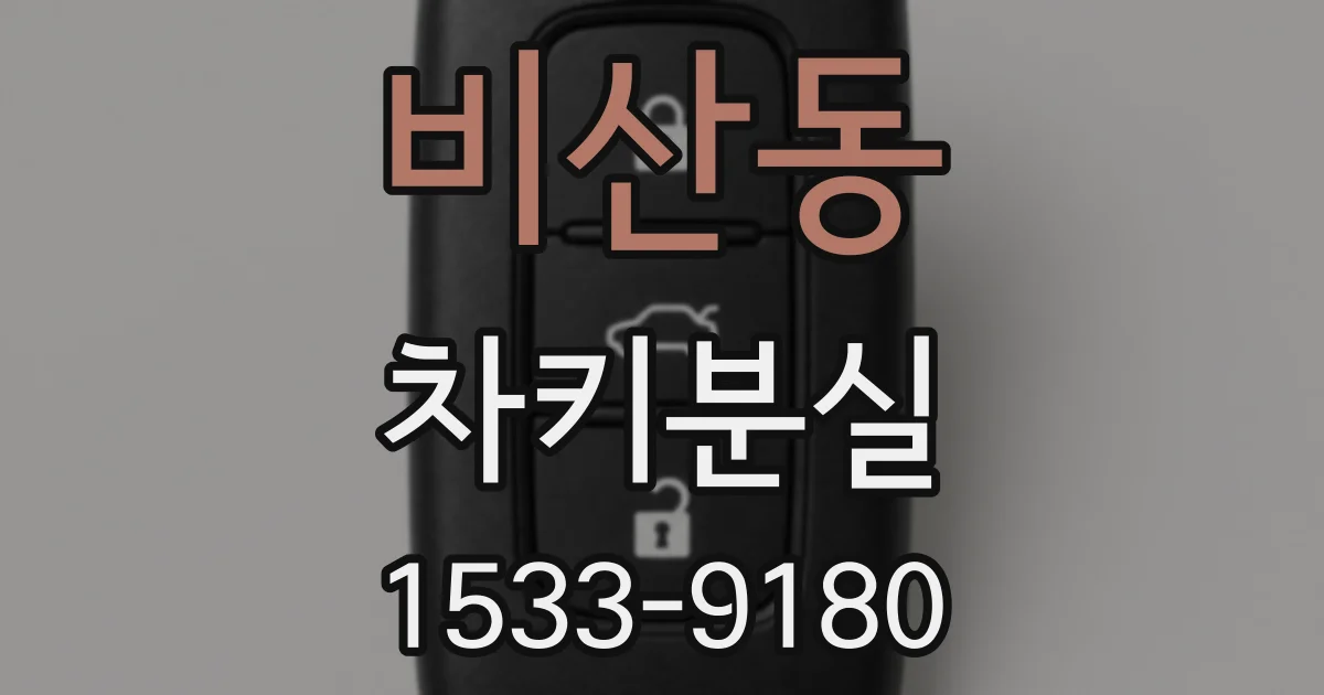 비산동 차키분실