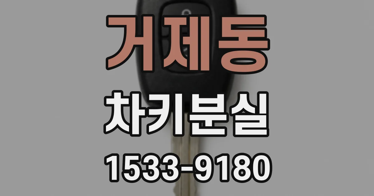 거제동 차키분실