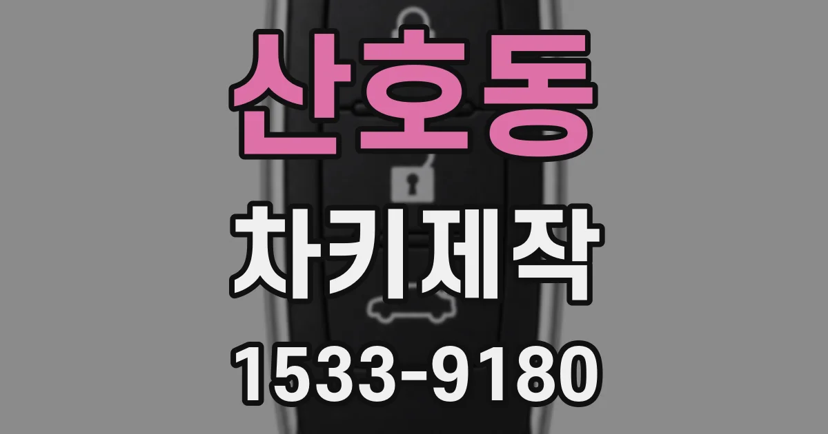 산호동 차키제작