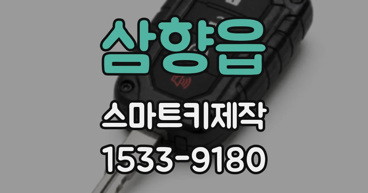 삼향읍 스마트키제작