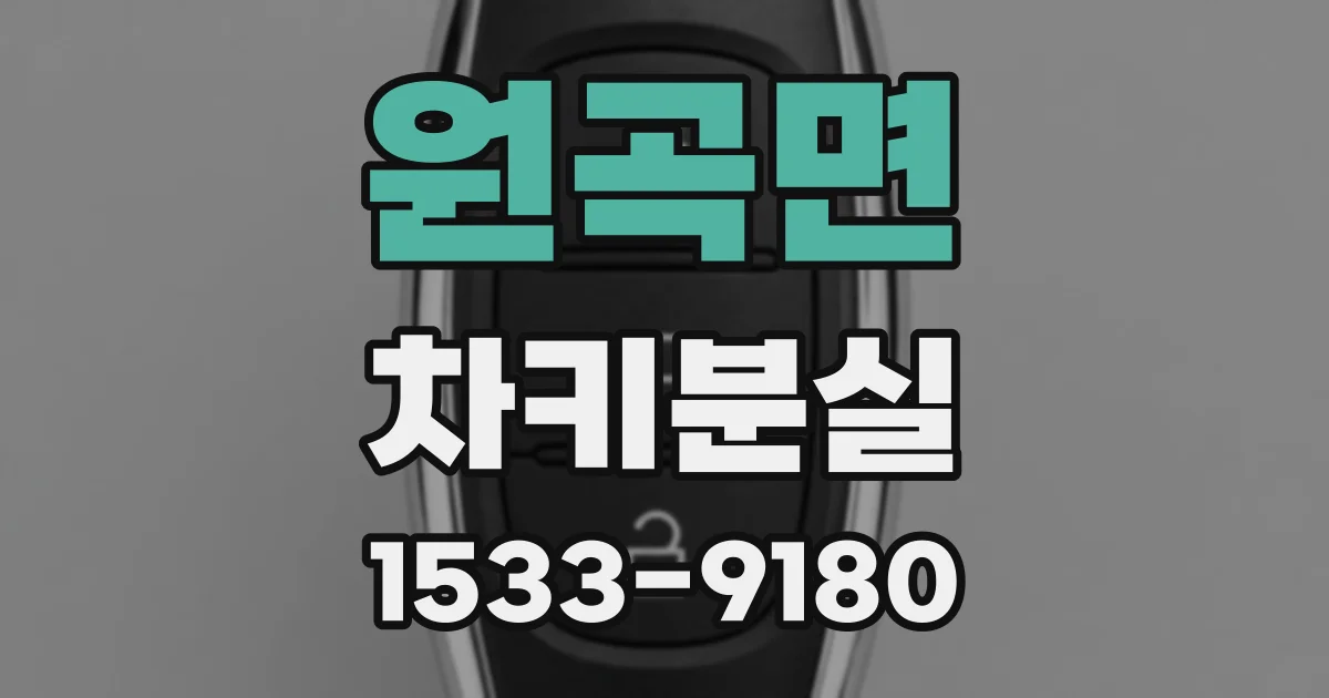 원곡면 차키분실
