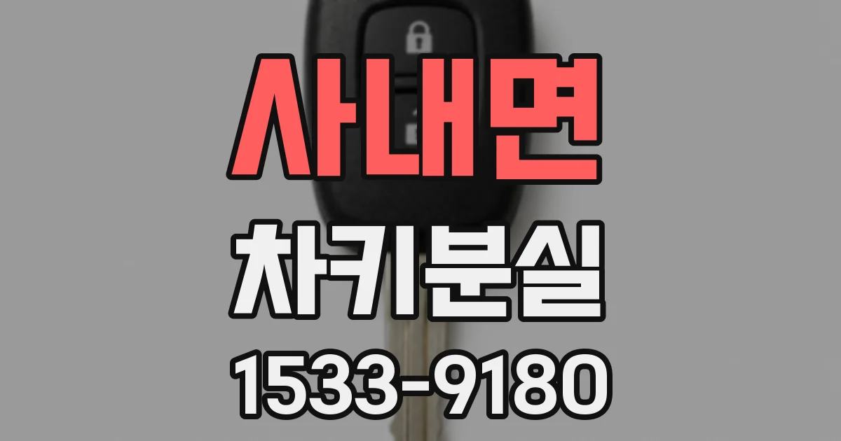사내면 차키분실