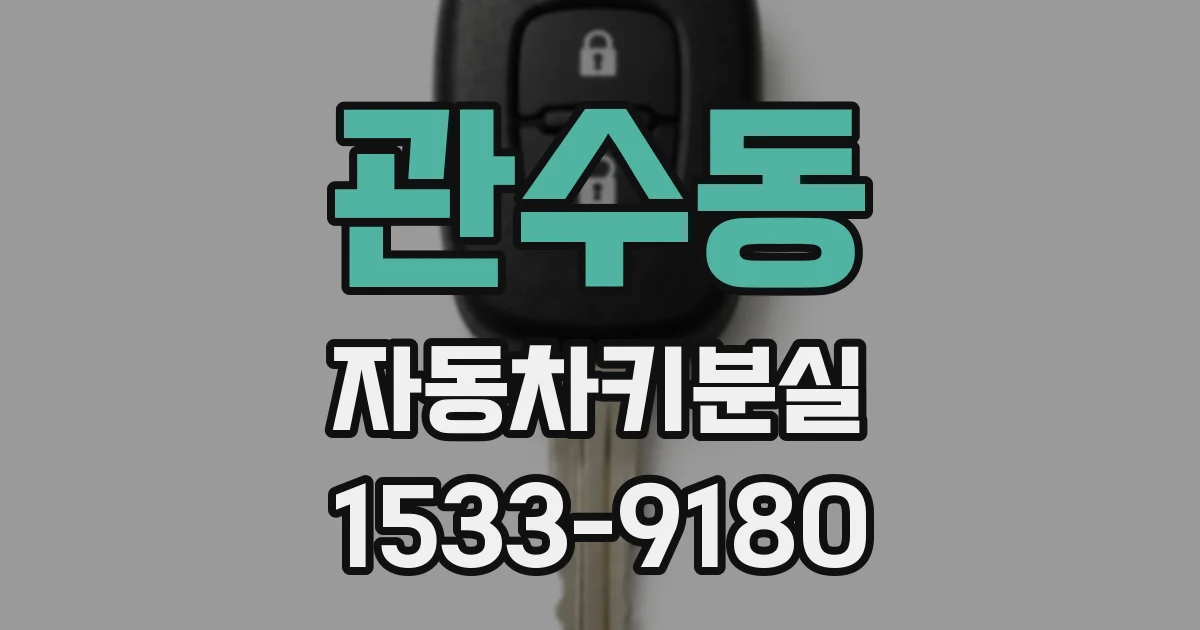 관수동 자동차키분실