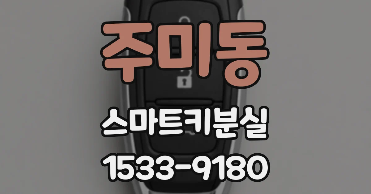 주미동 스마트키분실