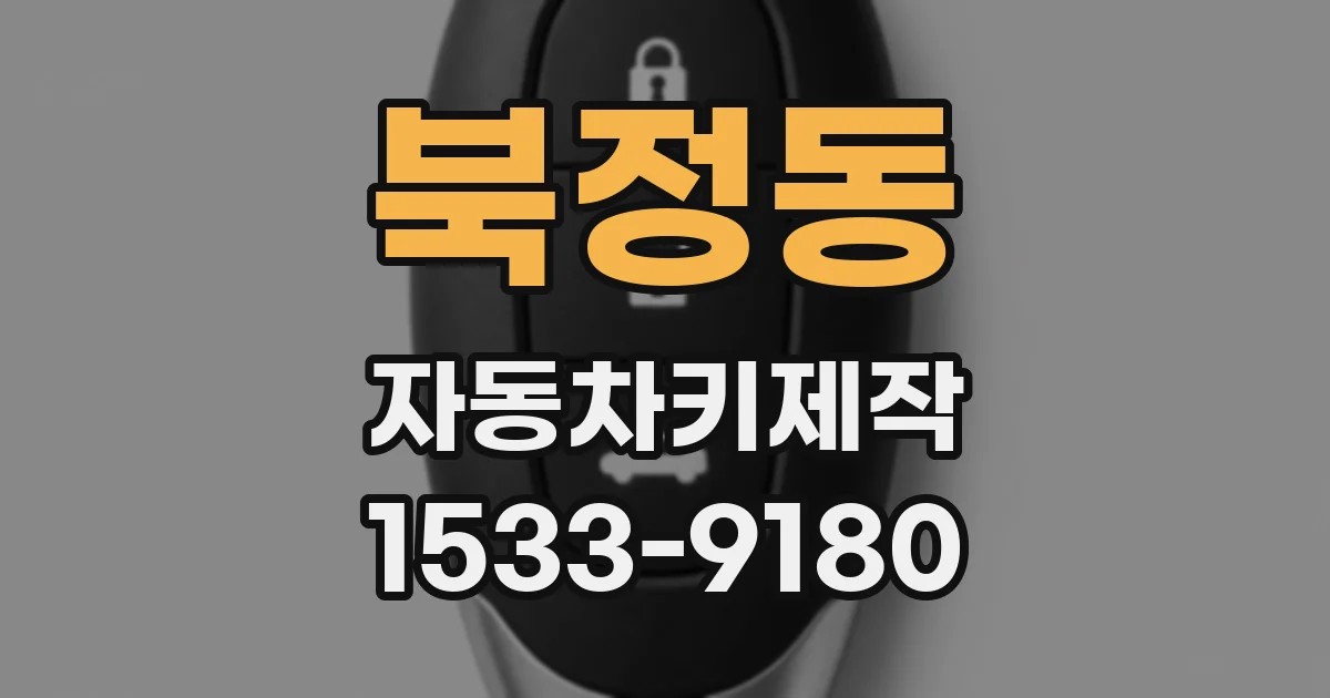 북정동 자동차키제작
