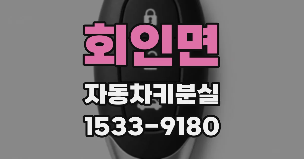 회인면 자동차키분실