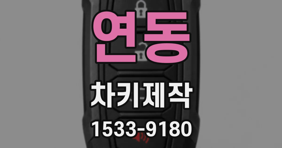 연동 차키제작
