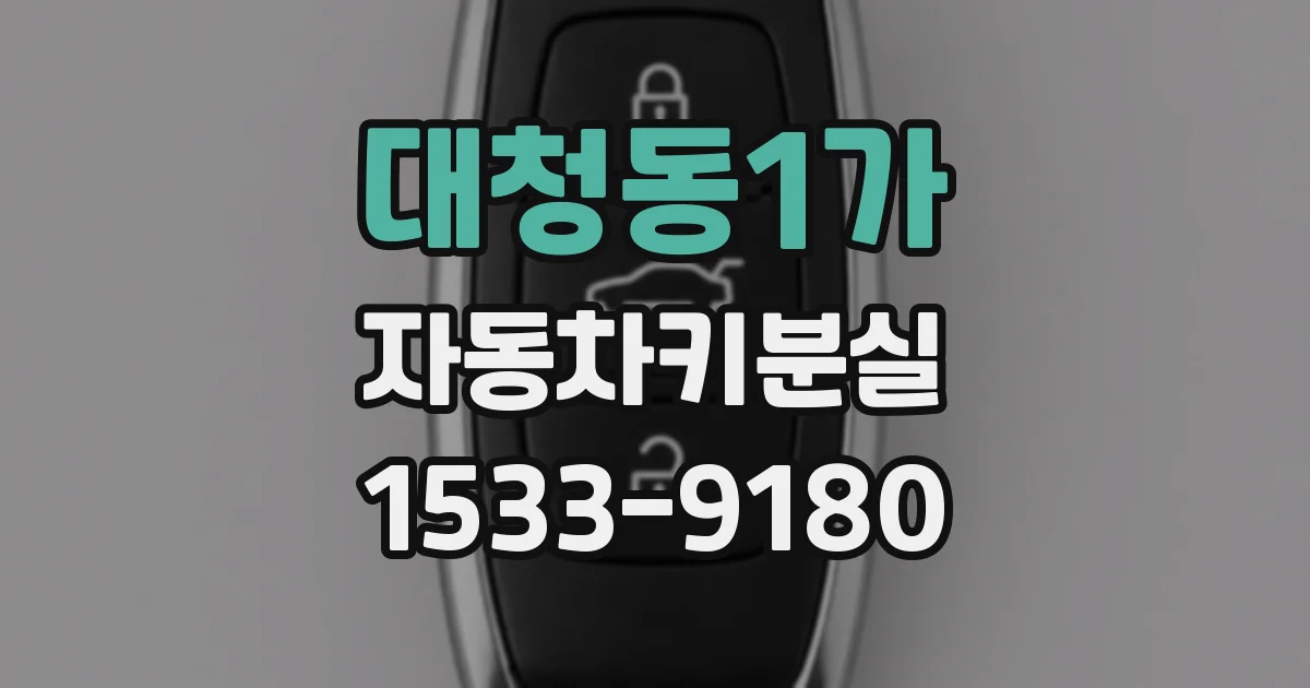 대청동1가 자동차키분실