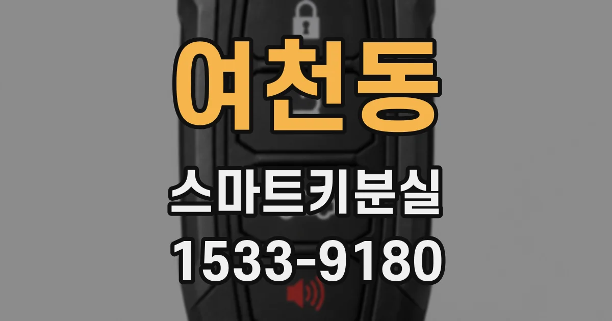 여천동 스마트키분실