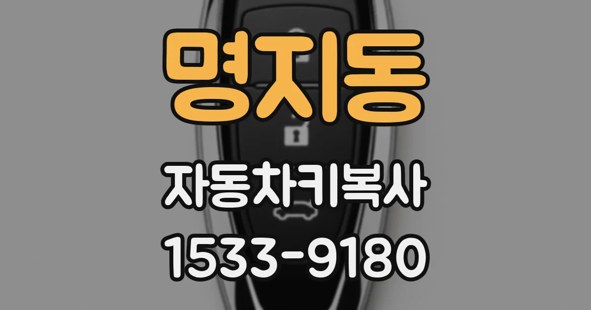 명지동 자동차키복사
