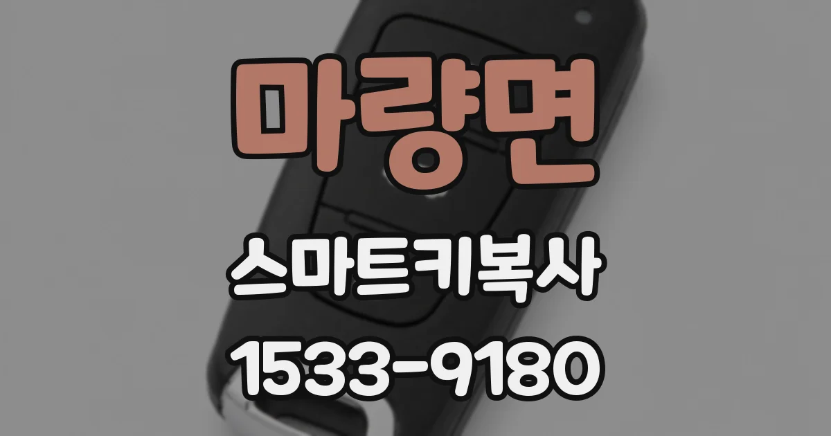 마량면 스마트키복사