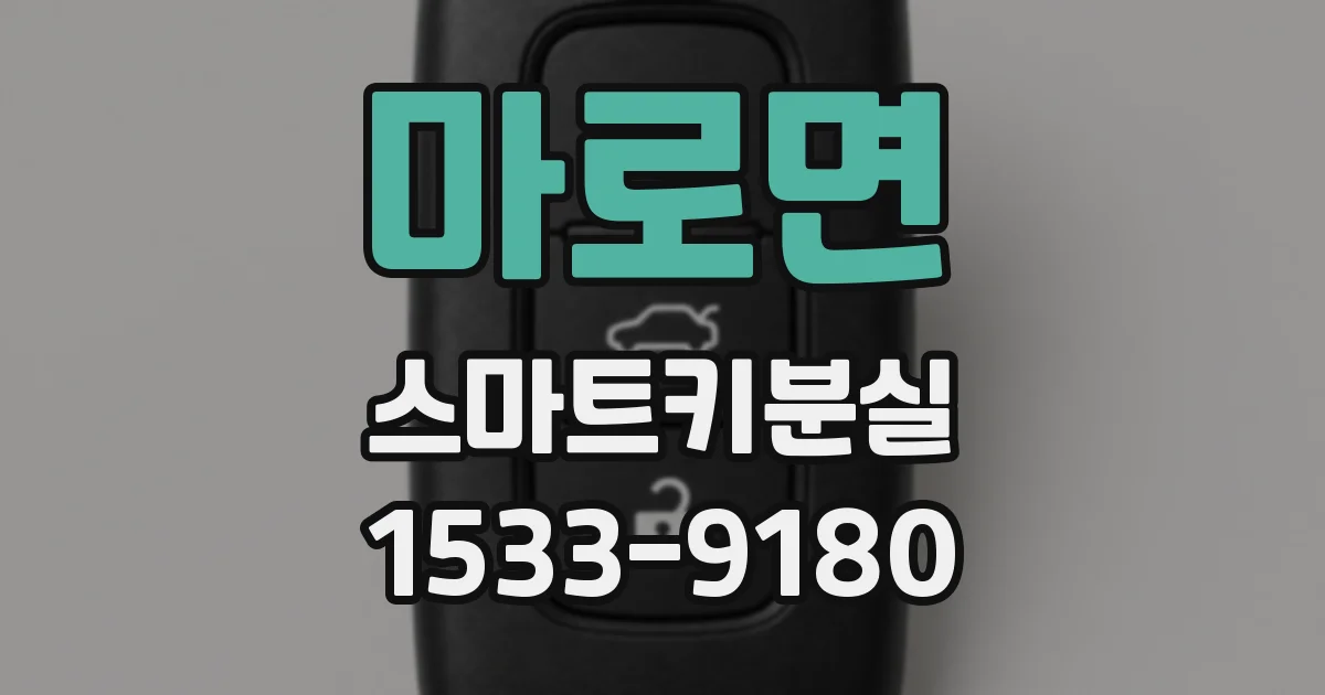 마로면 스마트키분실