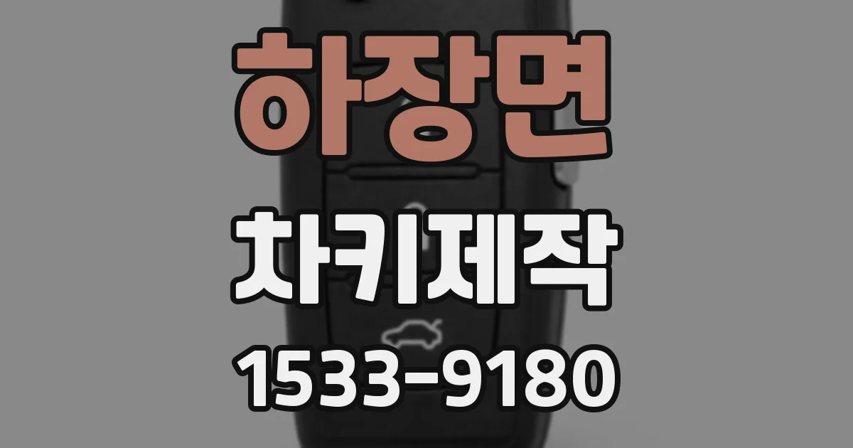 하장면 차키제작