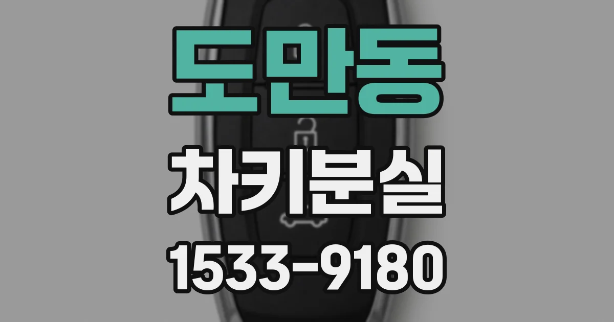 도만동 차키분실
