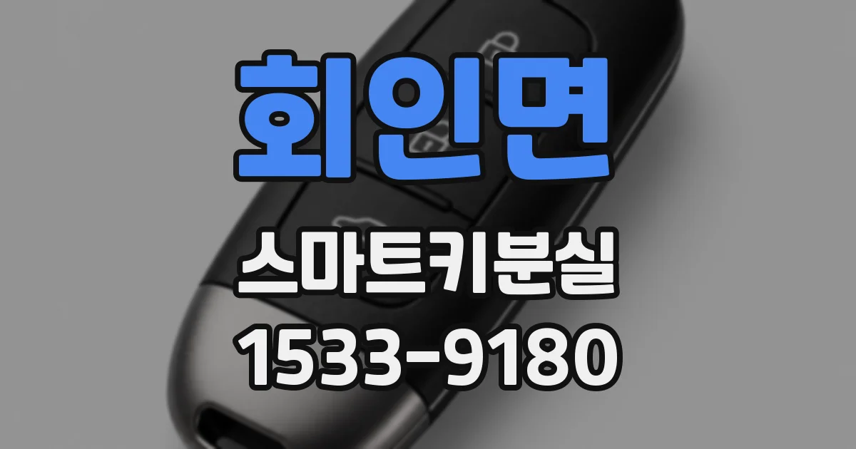 회인면 스마트키분실