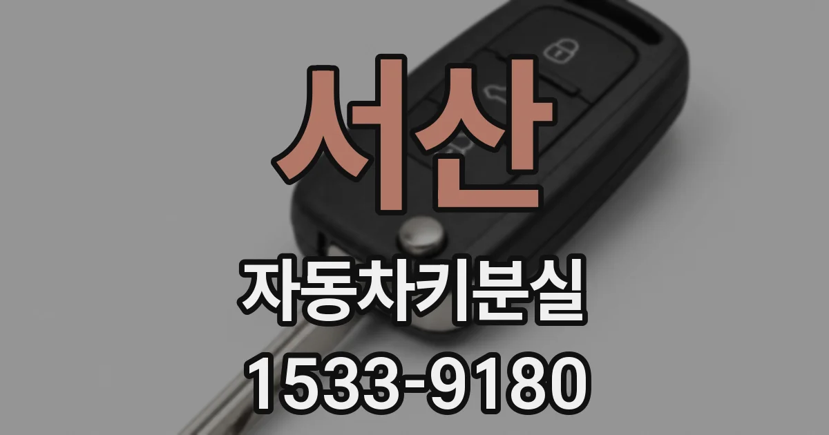 서산 자동차키분실