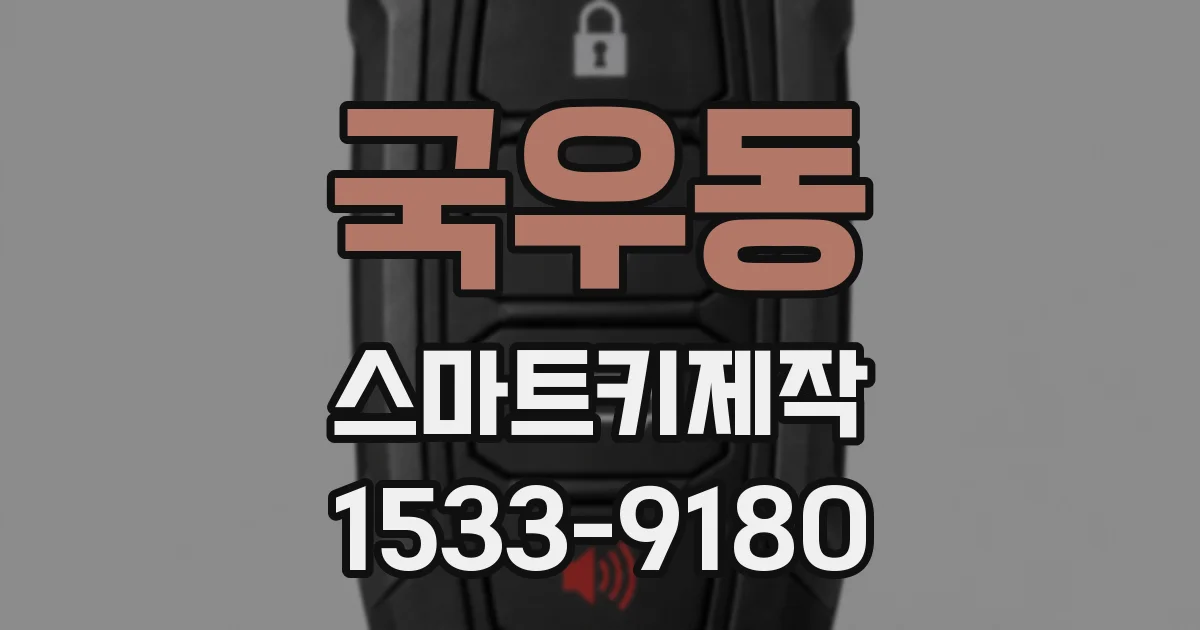 국우동 스마트키제작