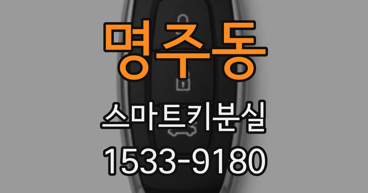 명주동 스마트키분실