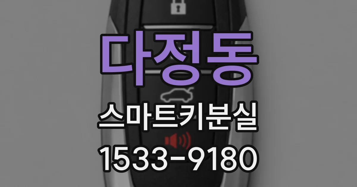 다정동 스마트키분실
