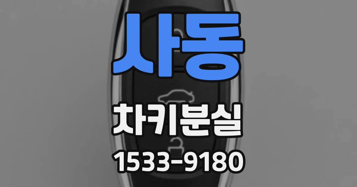 사동 차키분실