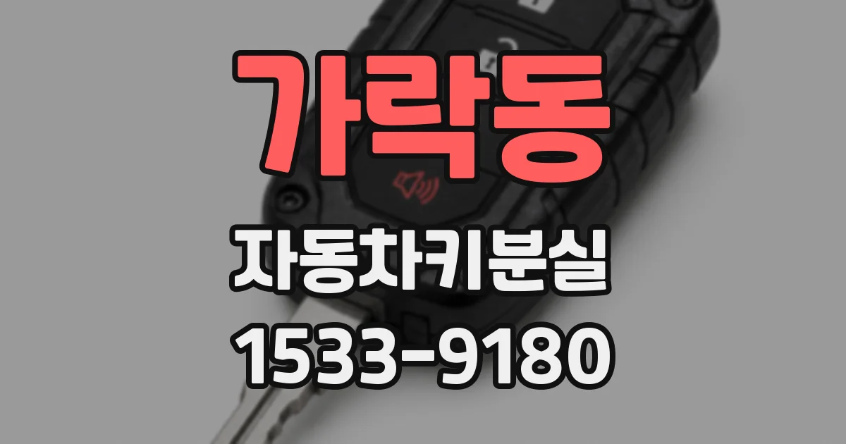 가락동 자동차키분실