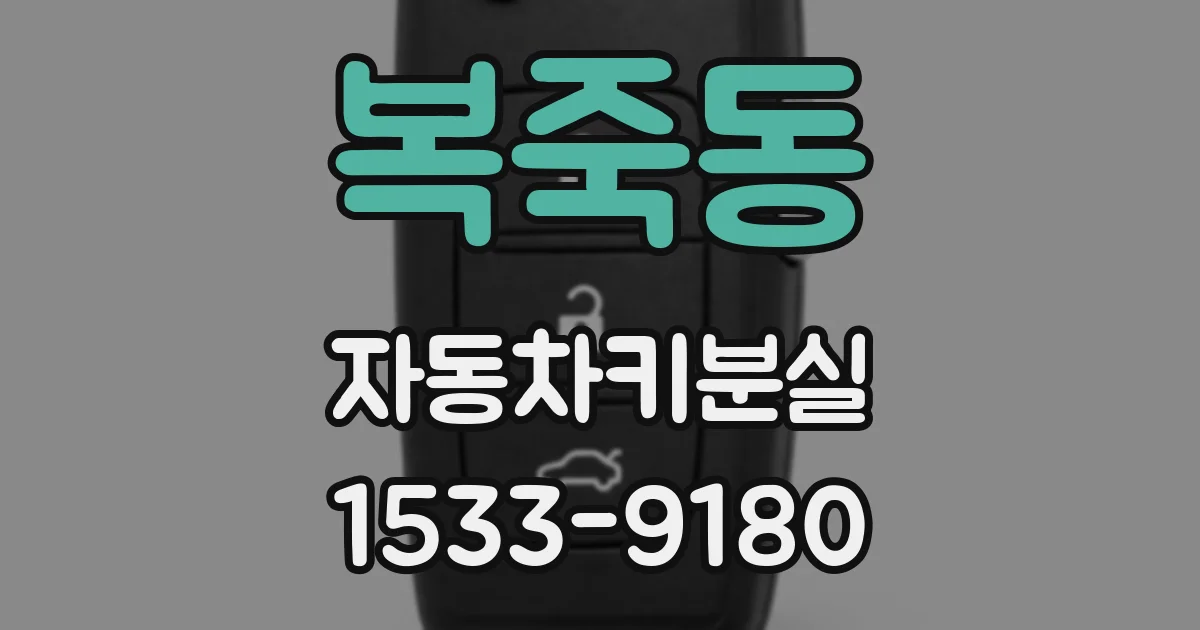 복죽동 자동차키분실
