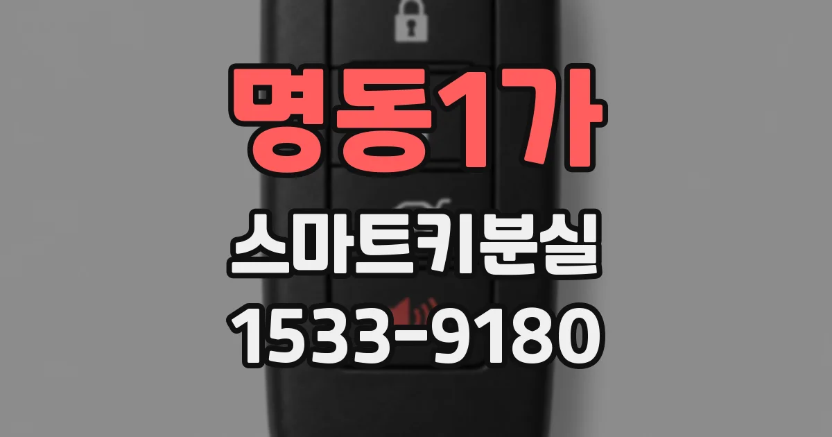 명동1가 스마트키분실
