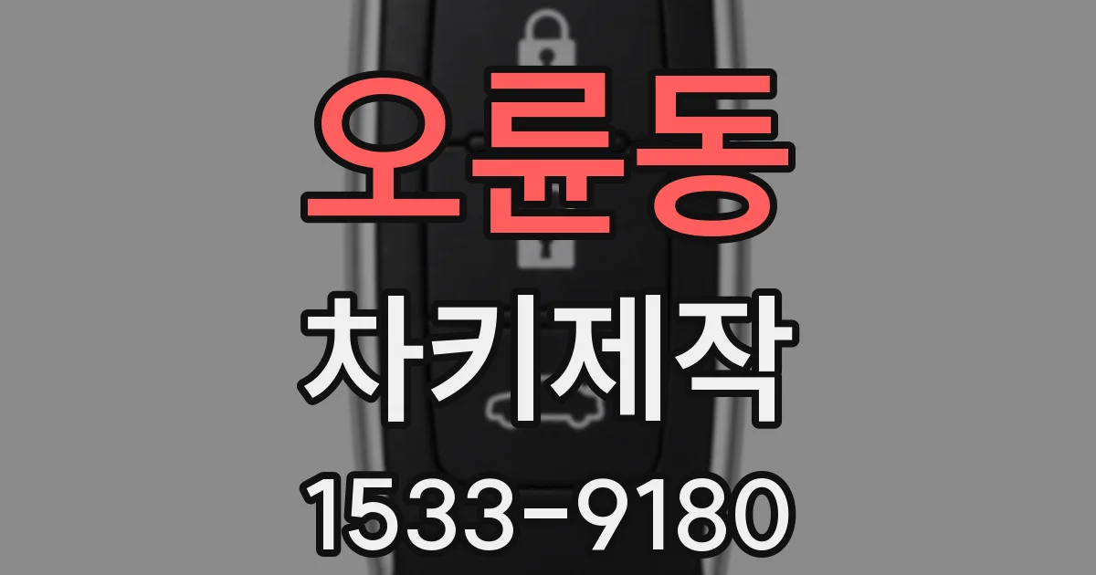 오륜동 차키제작