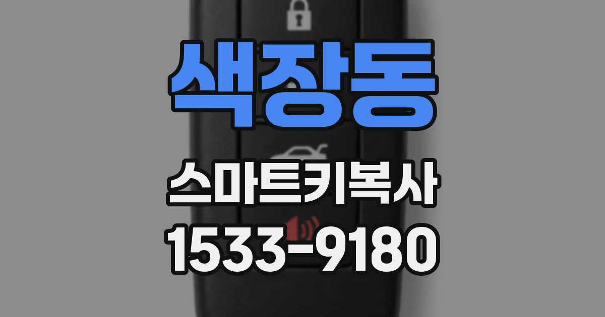 색장동 스마트키복사