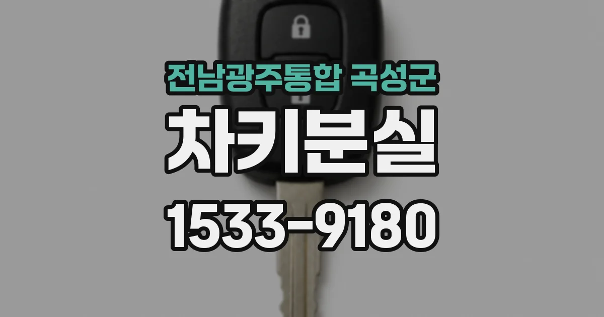 전남광주통합 곡성군 차키분실