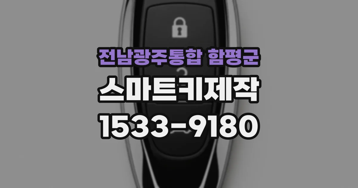 전남광주통합 함평군 스마트키제작