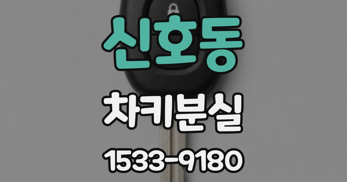 신호동 차키분실
