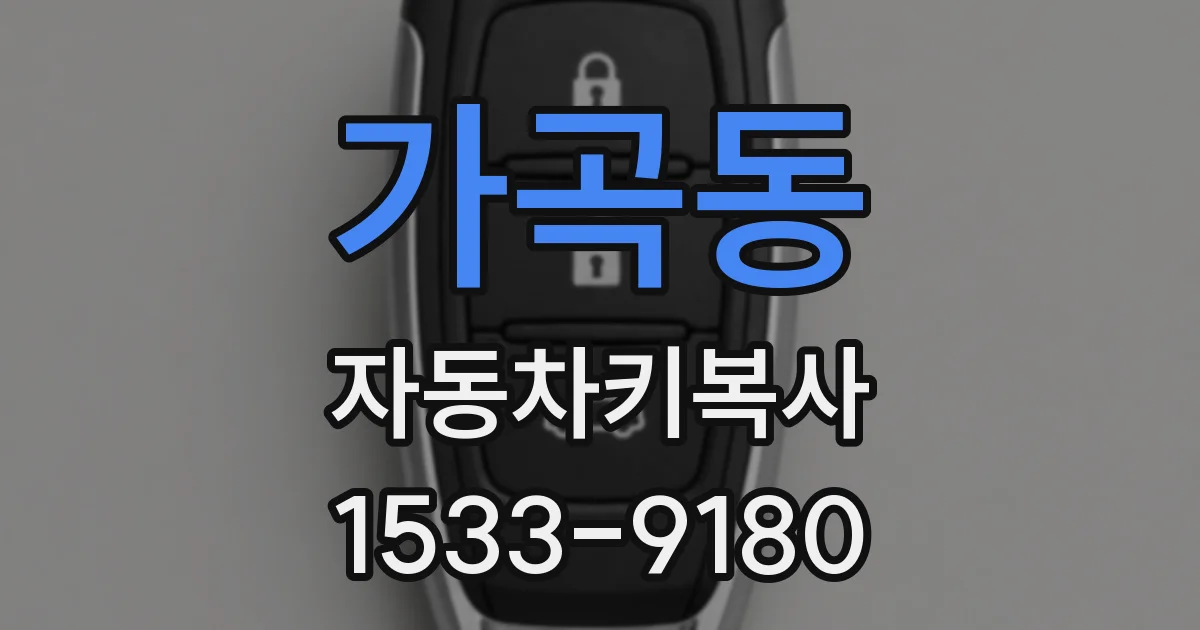 가곡동 자동차키복사