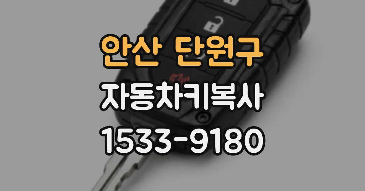 안산 단원구 자동차키복사