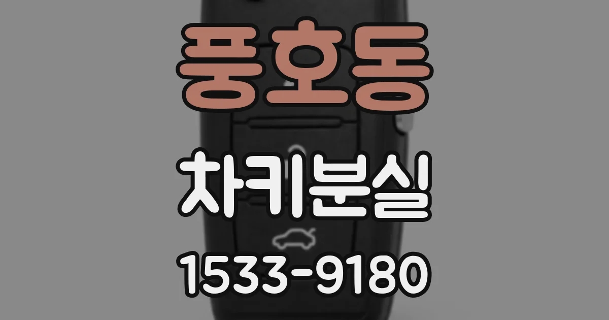 풍호동 차키분실