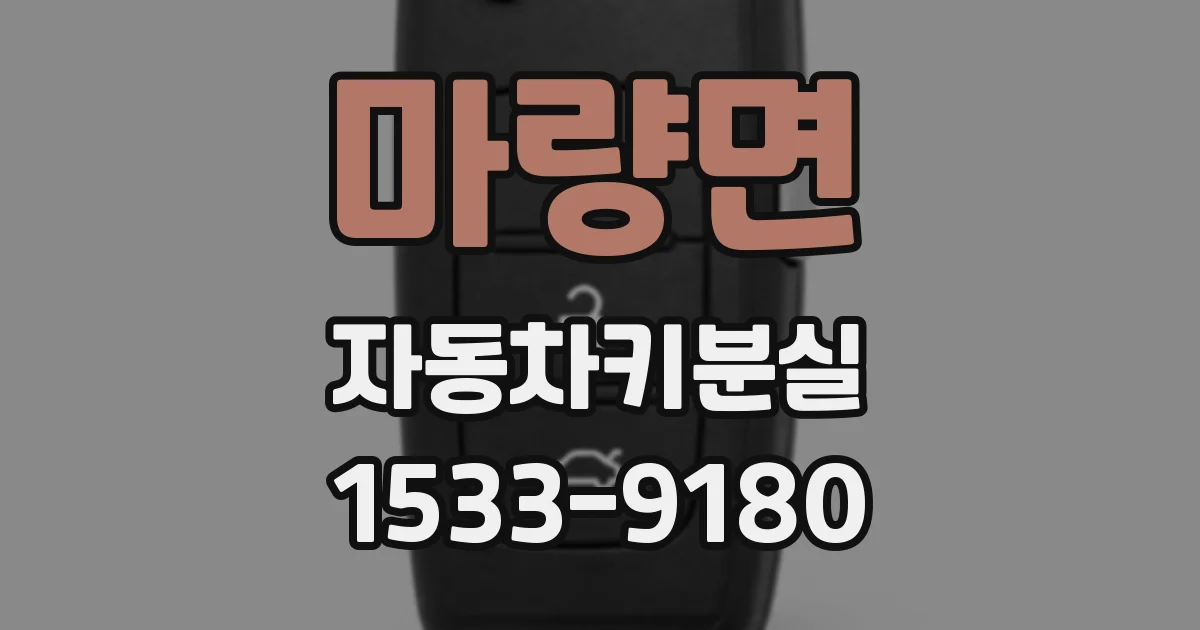 마량면 자동차키분실