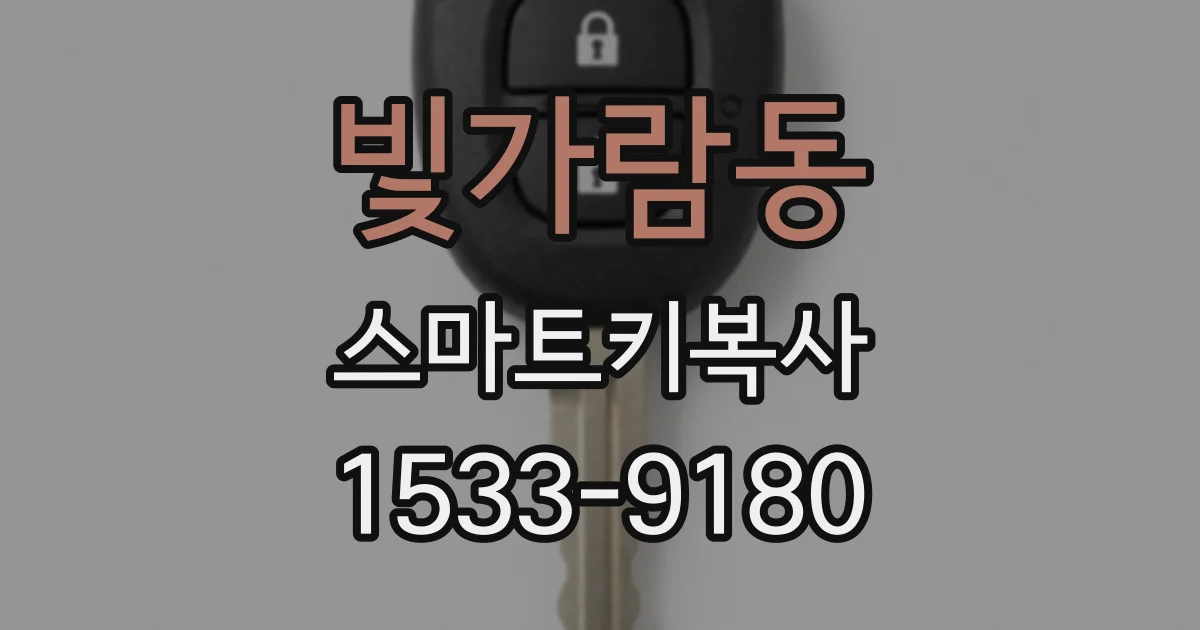 빛가람동 스마트키복사
