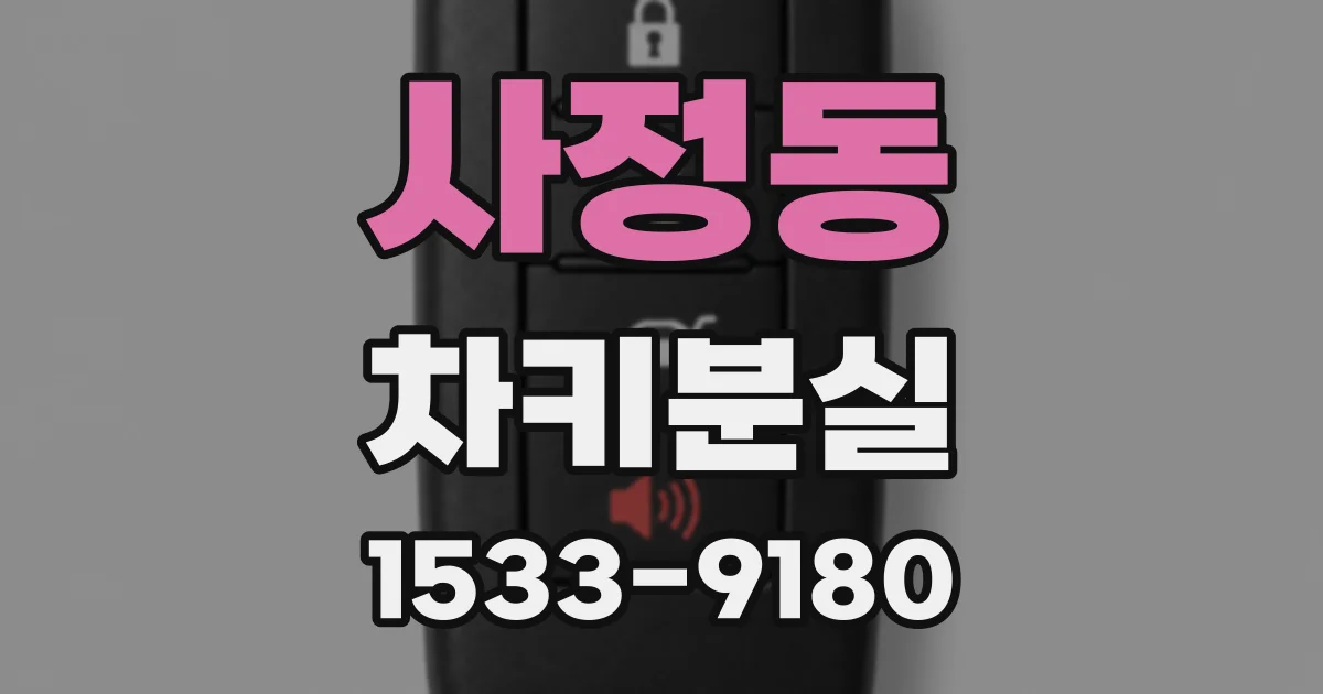 사정동 차키분실