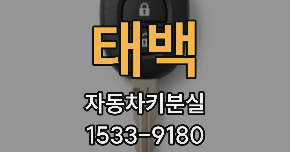 태백 자동차키분실