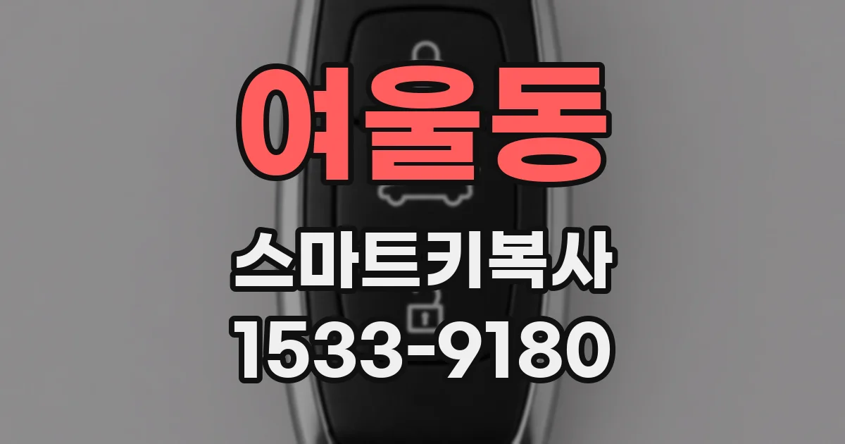 여울동 스마트키복사