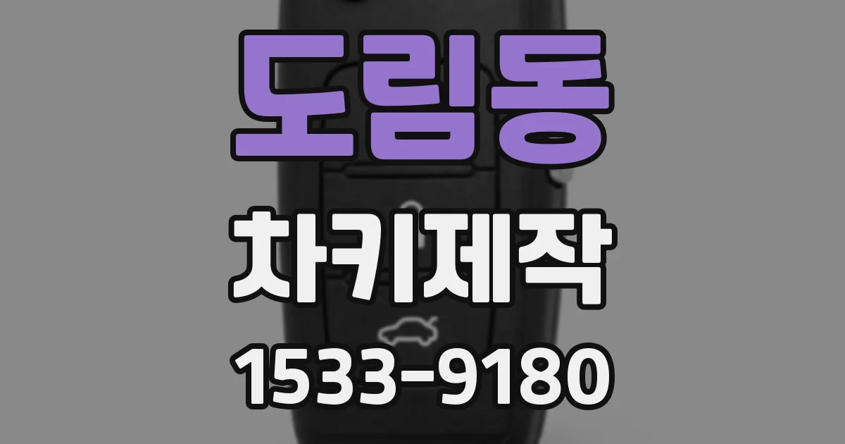 도림동 차키제작